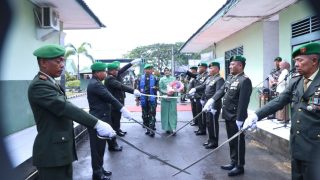 Kodim 0314 Inhil Gelar Setijab Serah Dandim Dari Letkol Inf Fikky Nur Kuncoro Jati, SH, M.Han Kapada Letkol Arm Wahib Mustofa Fathurrahman, M.Han