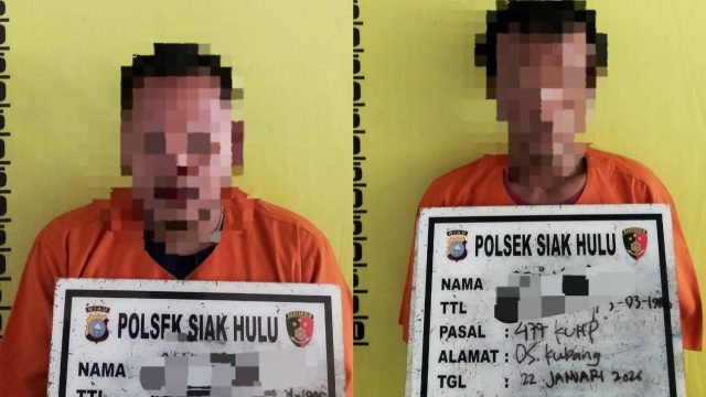 Polsek Siak Hulu Berhasil Tangkap Dua Pelaku Pencurian Alat-alat Tukang