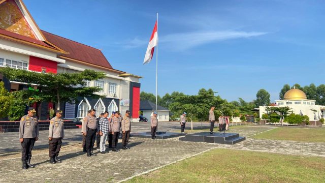 Waka Polres Kepulauan Meranti Pimpin Apel Pagi, Tekankan Disiplin dan Pelayanan Prima